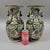 Pair Chinese Nanking Crackle Glaze Famille Verte Warrior Vases With Dragons, Late Qing C. 1880 For Sale - Image 4 of 10