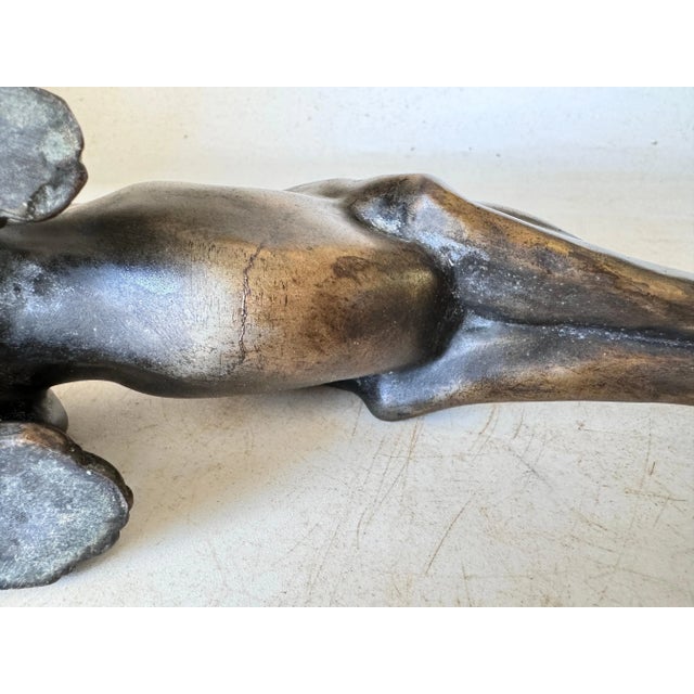 Bronze Sculpture of Dog in Brown Patina, Austria, 1920s For Sale - Image 3 of 12