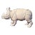 19th Century Continental Porcelain Blanc de Chine Model of a Rhinoceros For Sale