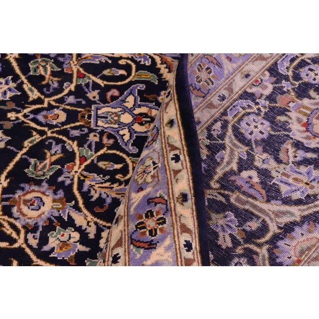 Boho Chic Nahin Blue/Beige Wool Rug - 10'1'' X 12'6'' For Sale - Image 9 of 10