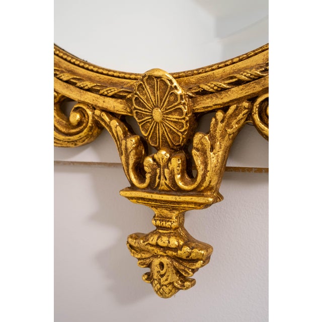 Gold Pair Friedman Brothers Model 6769 Adam Style Mirrors For Sale - Image 8 of 11