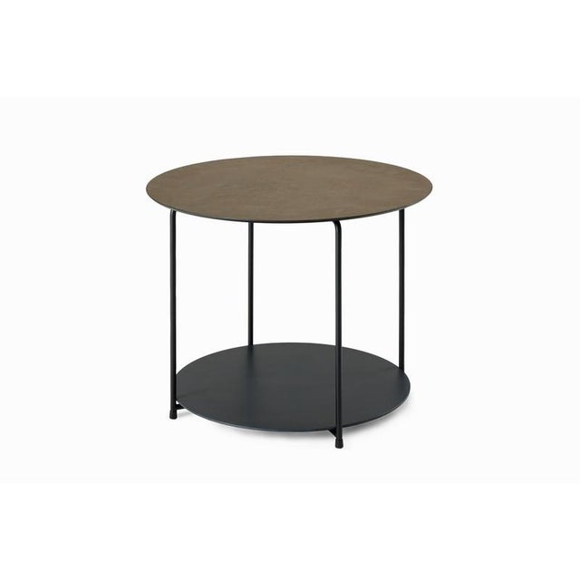 Stone Bronze Roma 600 Coffee Table by Disain1971 Dimensions: D 60 x H 47 cm Materials: Bronze, black. Weight: 7 kg. Round...
