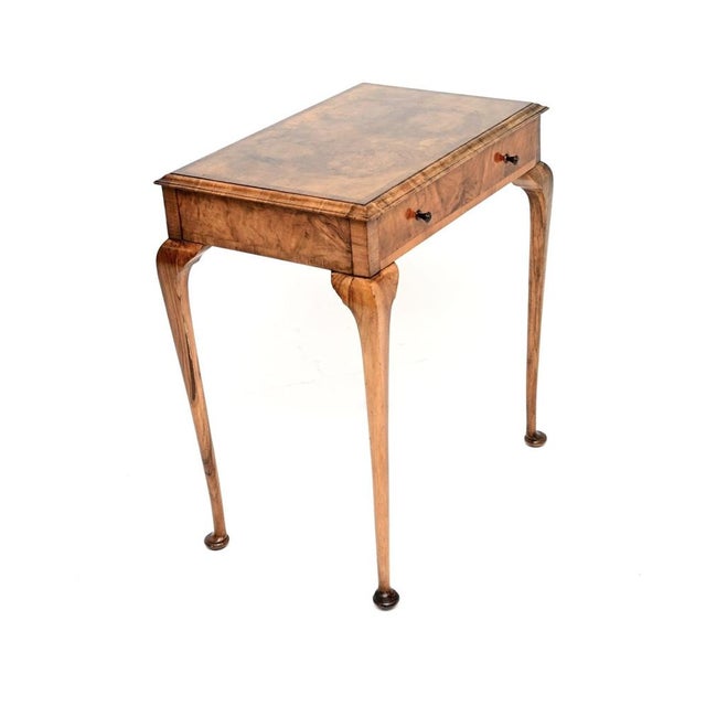 Vintage Burr Walnut Side Table, 1920 For Sale - Image 3 of 11
