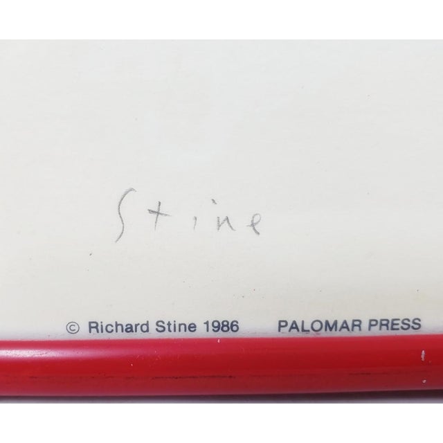 Vintage 1986 Richard Stine Signed Print Framed 14" X 11" - Patient Dogs - Waiting in Line For Sale - Image 12 of 15