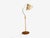 1940s 1940s Swedish Modern, Floor Lamp, Elm, Brass, Cord, Beige Fabric For Sale - Image 5 of 12