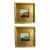 "Horizons" Pair of Framed Mini Paintings by Jessalin Beutler For Sale