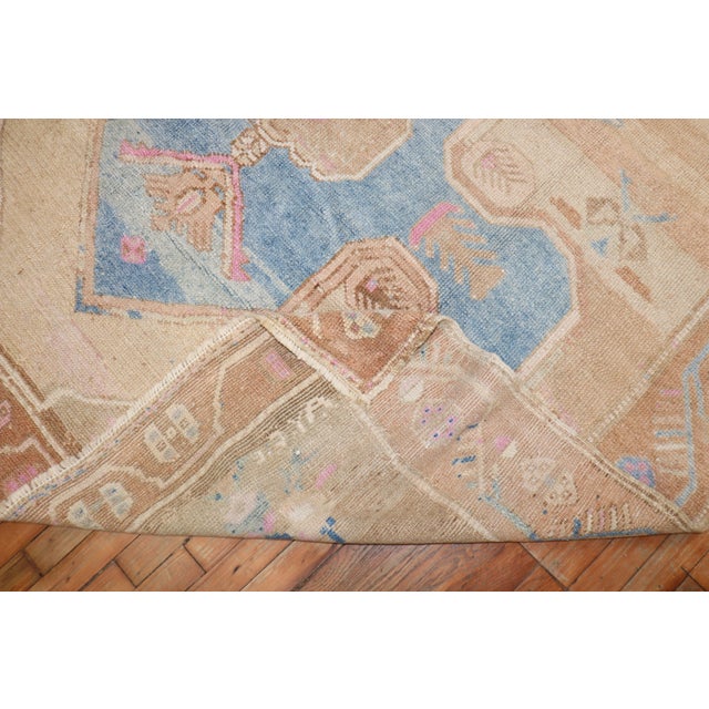 Brown Vintage Zabihi Collection Geometric Turkish Room Size Rug - 7' x 9'7" For Sale - Image 8 of 9