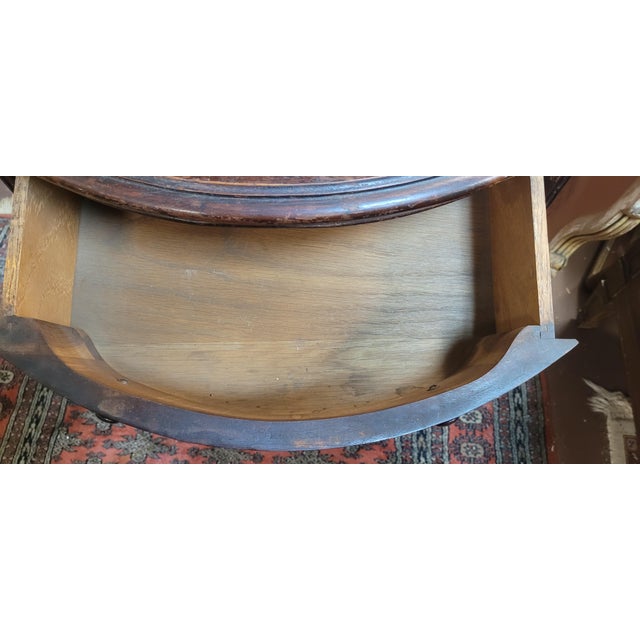Brown Antique Shell Carved Small Table For Sale - Image 8 of 10