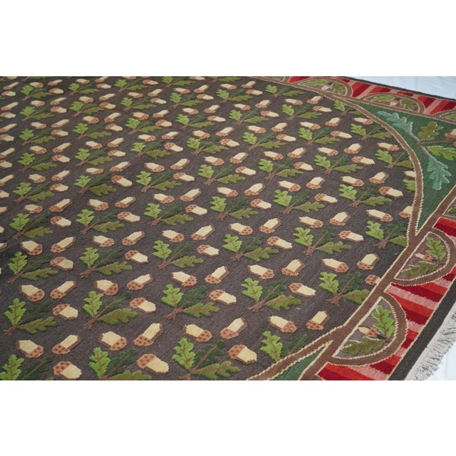 Early 21st Century Turkish Sumak Flat Weave Wool Rug 10'0" X 14'0" For Sale - Image 5 of 9