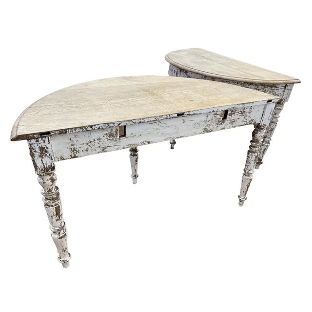 Wood Italian Painted Console Tables 19th C - a Pair For Sale - Image 7 of 9