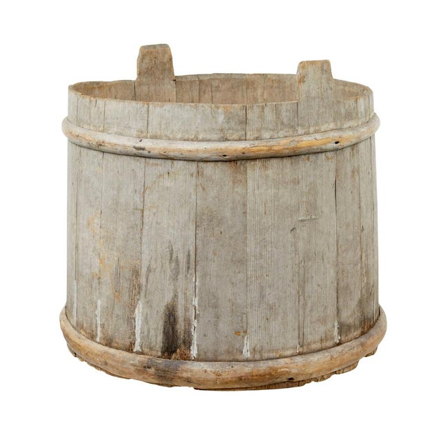 Large Antique Scandinavian Pine Storage Barrel, 1850 For Sale - Image 11 of 11
