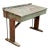 Antique French Primitive Rustic Green Distress Painted Flip Top Wood School Desk For Sale