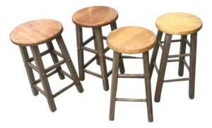 1940s Original Painted Bar Stools- Set of 4