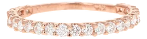 0.64 Carat Diamond 14 Karat Rose Gold Stackable Band, Size 7.75