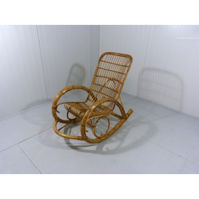 Rattan Rocking Chair from Rohé Noordwolde, 1960s For Sale - Image 14 of 14