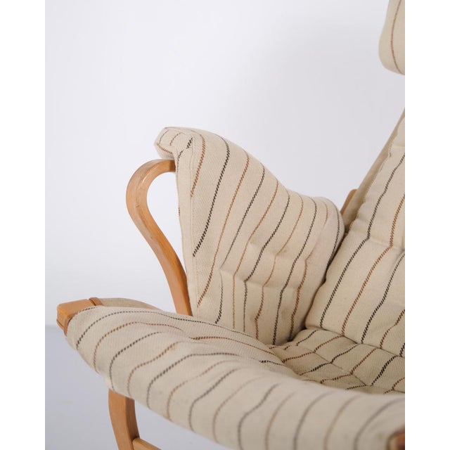 Model 69 Pernilla Chair in Striped Fabric by Bruno Mathsson for Dux, 1960s For Sale - Image 3 of 12