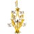 Yellow 1960s Vintage Italian Lily Chandelier For Sale - Image 8 of 8