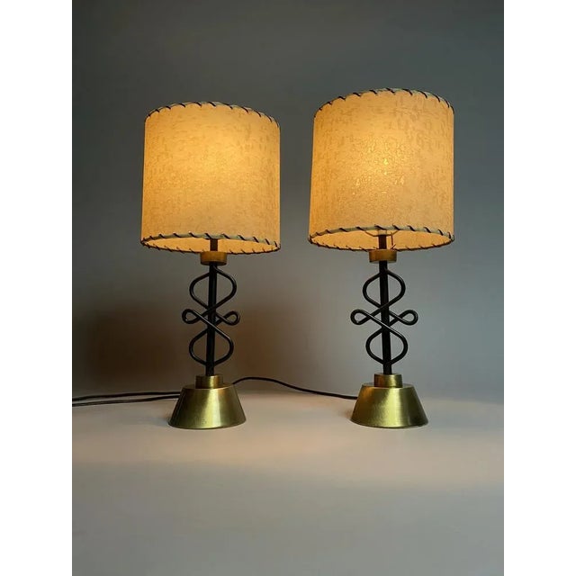 Bedside Lamps attributed to the Majestic Lamp Co., 1950s For Sale - Image 9 of 13