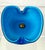 Royal Blue Murano 1950s Aventurine Gold Fleck Inclusions MCM Brass Base Ashtray Bi-Fold Dish For Sale - Image 8 of 10