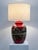 Mid-Century Modern Red and Black Ceramic Table Lamp, 1960s For Sale - Image 3 of 7