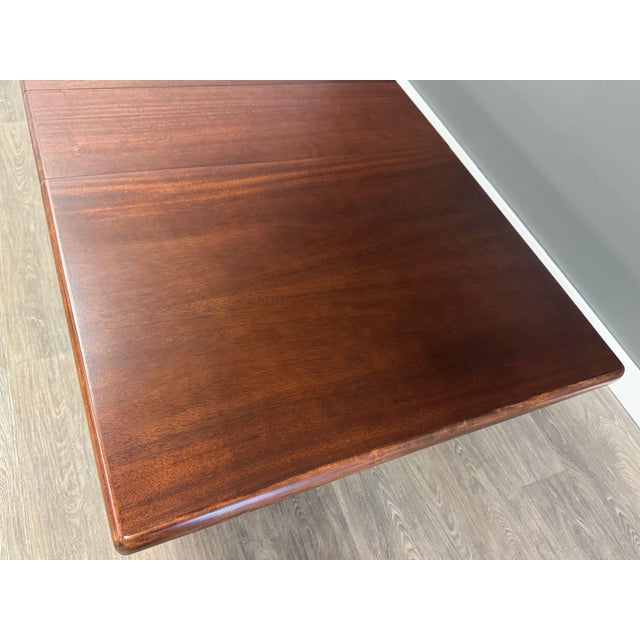 1960s Refinished Mahogany Dining Table For Sale In Boston - Image 6 of 11