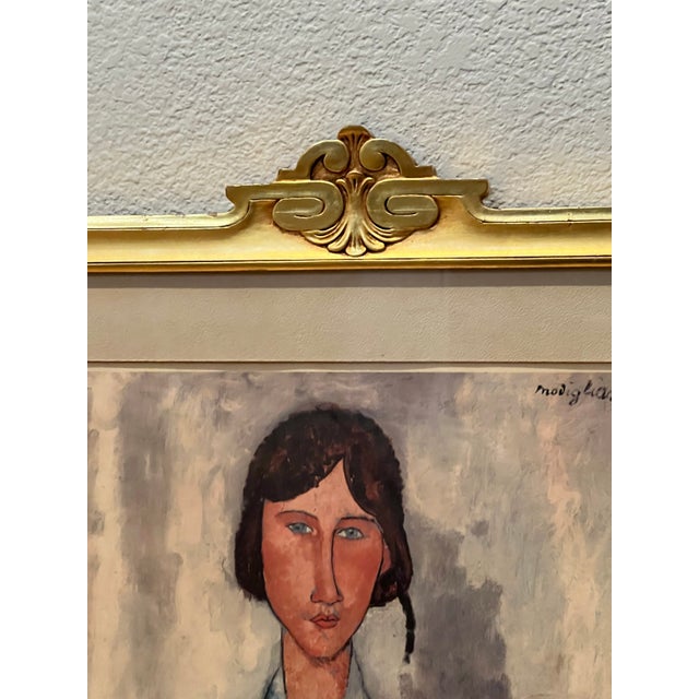Glass French Impressionist Lithograph "Gypsy Woman With Baby" by Amedeo Modigliani 1919 For Sale - Image 7 of 11