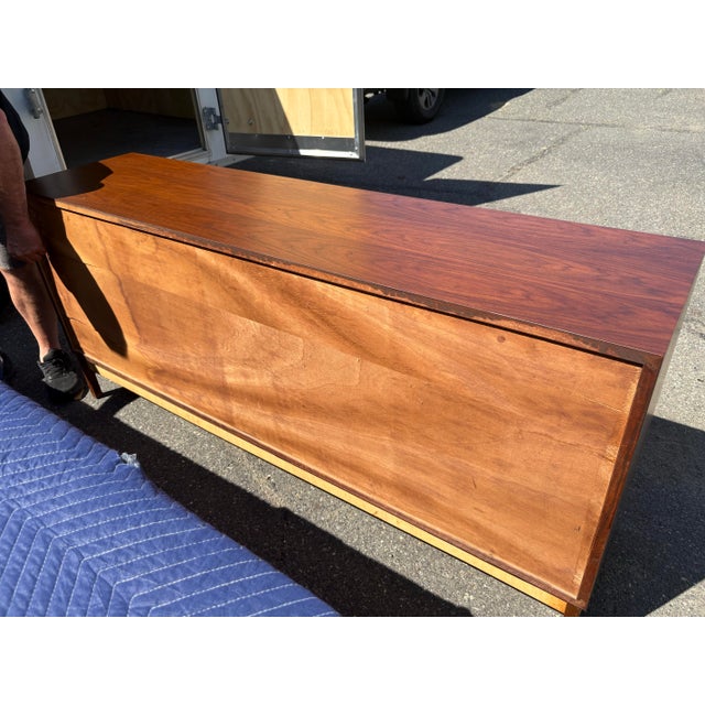 Mid-Century Modern Richard Artschwager Studio Crafted Four Drawer Walnut Credenza Dresser, 1960s-Unsigned For Sale - Image 3 of 12