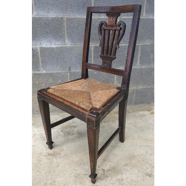 Mid 18th Century 18th Century Hand-Crafted Wanut and Rush Collector's Side Chair For Sale - Image 5 of 9