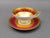 Ceramic Mid 20th Century Dw Porzellan Karlsbader Wertarbeit Fuchsia Gold Encrusted Cup & Saucer Set- 8 Pieces For Sale - Image 7 of 10