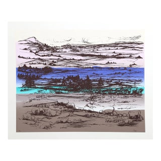 Mountain Landscape Over Seascape, Joseph Grippi For Sale