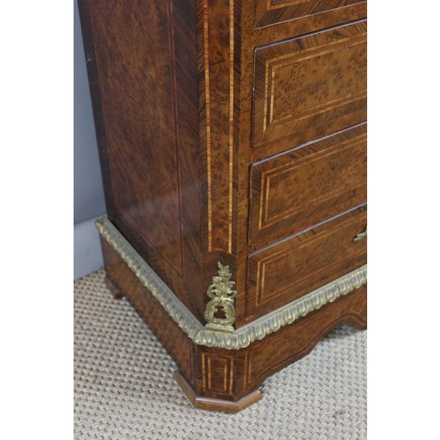 Wood Napoleon III Secretary with Marble Top For Sale - Image 7 of 15