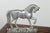 Early 20th Century Pair of English Turn of the Century Metal Bookends Depicting Prancing Horses For Sale - Image 4 of 12