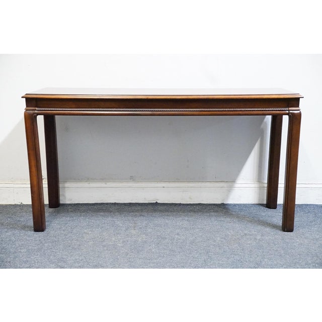 Wood Gordon's Furniture Banded Mahogany Traditional Style 52" Accent Sofa Table For Sale - Image 7 of 9