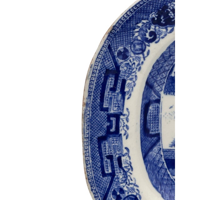 Ceramic Mid 20th Century Ridgway Blue Willow Platter For Sale - Image 7 of 12
