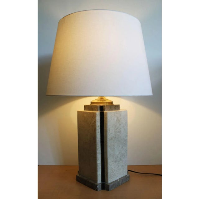 Mid-Century Modern Marble Table Lamp For Sale - Image 3 of 7