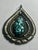 Native American 1970s Native American Vintage Spiderweb, Turquoise Sterling Silver Pendant For Sale - Image 3 of 6