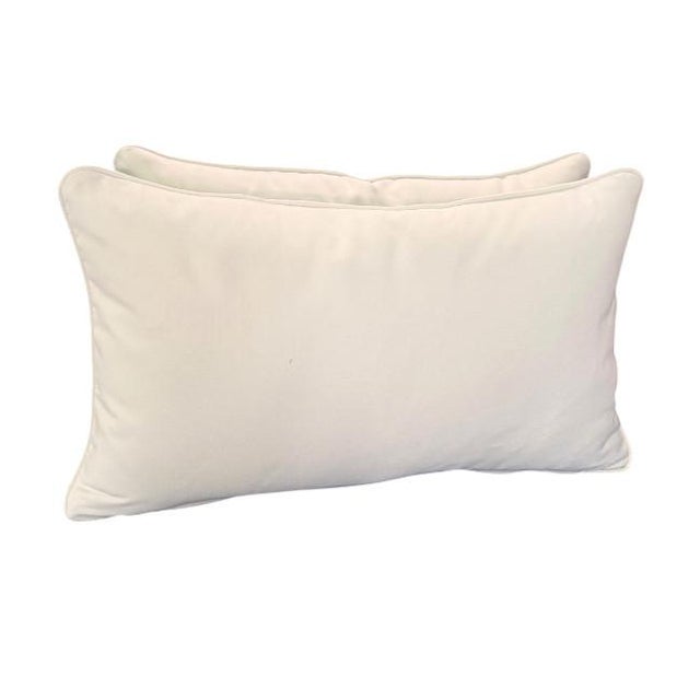 Textile Pair of Tropical Banana Leaf Lumbar Pillows Indoor/Outdoor For Sale - Image 7 of 8
