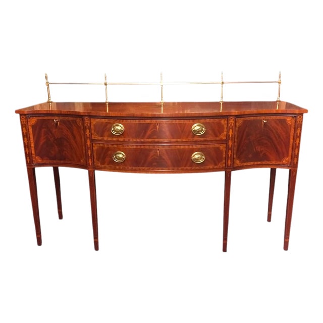 Councill Craftsmen Sideboard With Brass Gallery, Federal Style For Sale