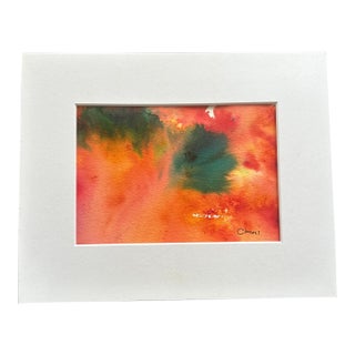 “Ember Grove” Original Abstract Watercolor by Chani MacKay For Sale