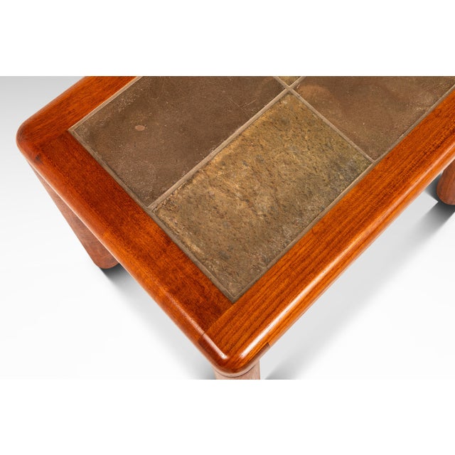 Brown Danish Modern Side / Accent Table in Teak With Tile Top Inlay by Tue Poulson for Hsalev Furniture, Denmark, C. 1960s For Sale - Image 8 of 18