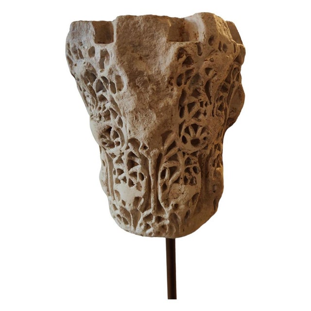 Antique Terracotta Capital in Arabesque Style, 1890 For Sale - Image 3 of 10