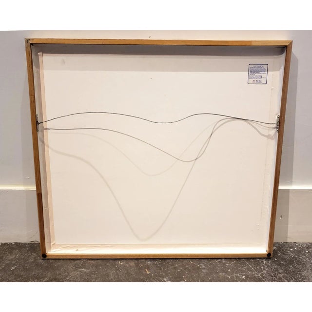 Abstract Figural Watercolor in Blue, Black and Yellow by Artist Jacques Lamy For Sale In Dallas - Image 6 of 7