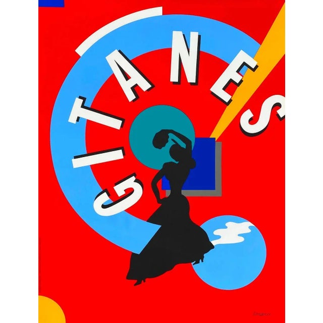 David TARTAKOVER דוד טרטקובר GITANES - Hommage to Max Ponty 1991 original screen print poster on coated paper signed in...