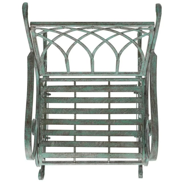 Metal Medrano Rocking Chair - Antique Dark Green For Sale - Image 7 of 10