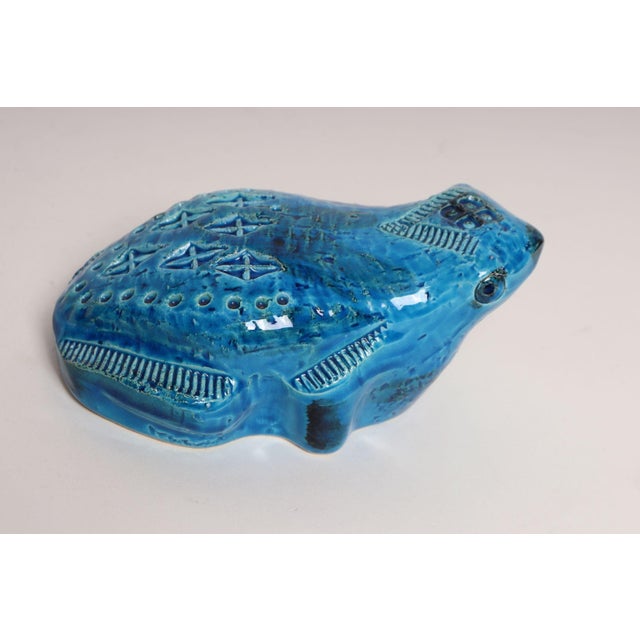 Vintage Italian Rimini Blu Ceramic Frog by Aldo Londi for Bitossi For Sale - Image 9 of 16