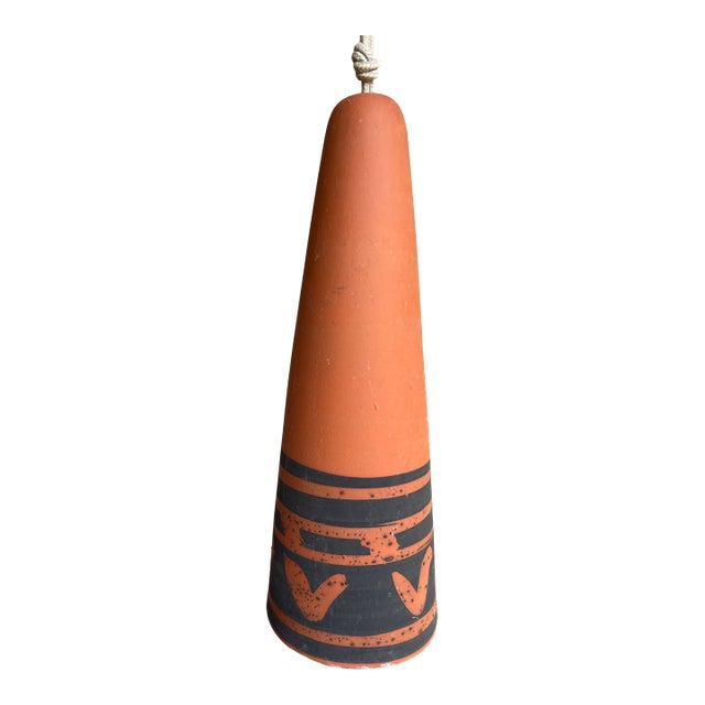 1970s Native American Folk Art Style Usa Pacific Stoneware Inc Bell Chime For Sale