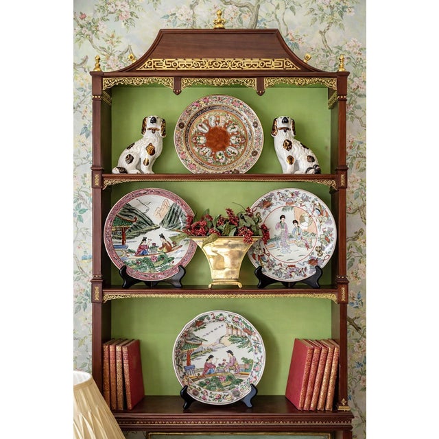 English Set of 4 Vintage Chinese Famille Rose Chinoiserie Plates – 10.25” Pink & Pastel - Palm Beach Regency, Cottagecore & Grandmillennial - See Pics! For Sale - Image 3 of 7