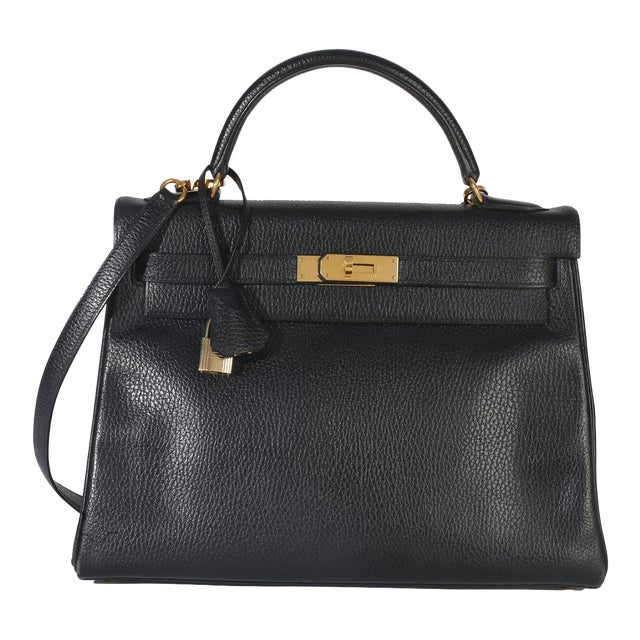 Vintage Black Ardennes Kelly 32 GHW For Sale