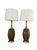 Mid 20th Century Pair of Mid-Century Modern Brutalist Abstract Ceramic Table Lamps – Geometric Textured Design For Sale - Image 5 of 13