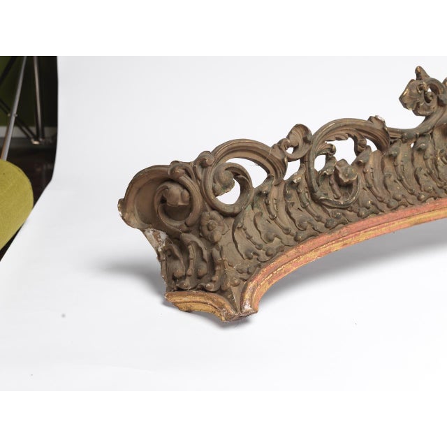 18th Century Antique Carved Venetian Window Valance Architectural Element For Sale - Image 4 of 5